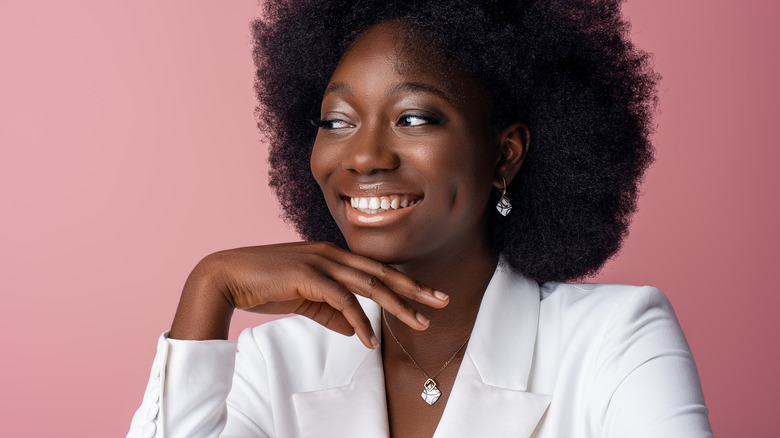 Woman wearing jewelry