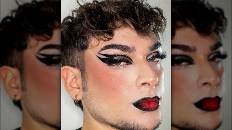 Beauty influencer with fun eyeliner