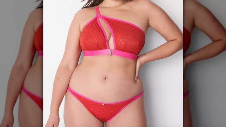 Pink and red lingerie set