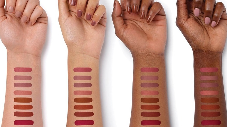 Sephora lipstick arm swatches