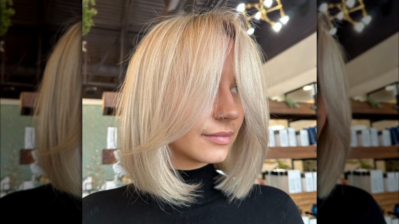 bob with curtain bangs