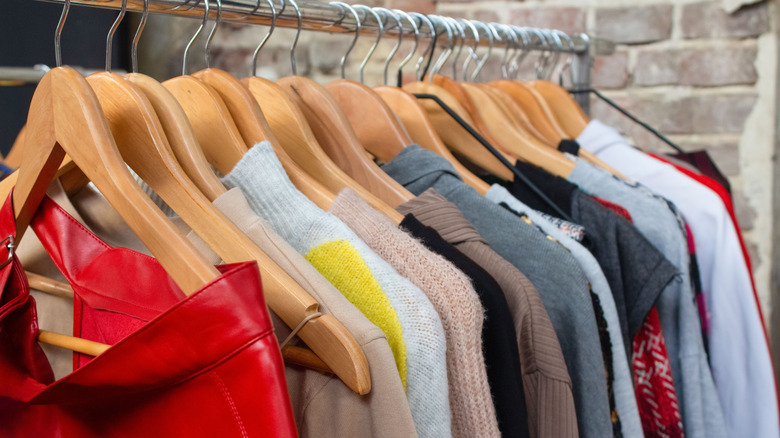 secondhand clothes in shop