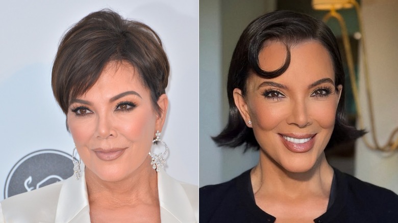 Kris Jenner before and after her new bob haircut