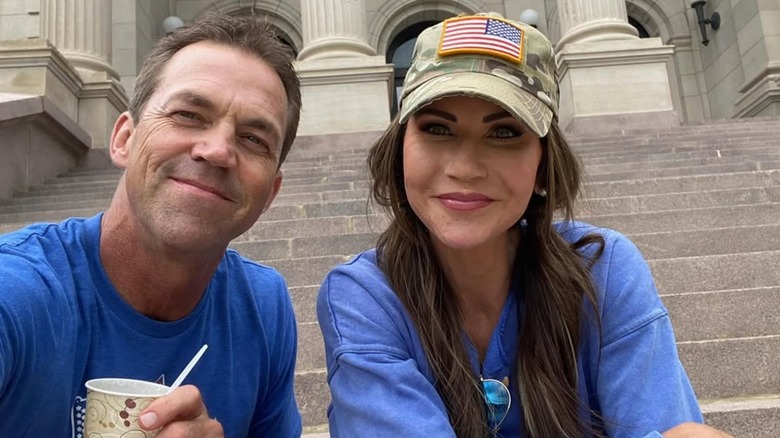 Kristi Noem taking a selfie with huband Bryon Noem