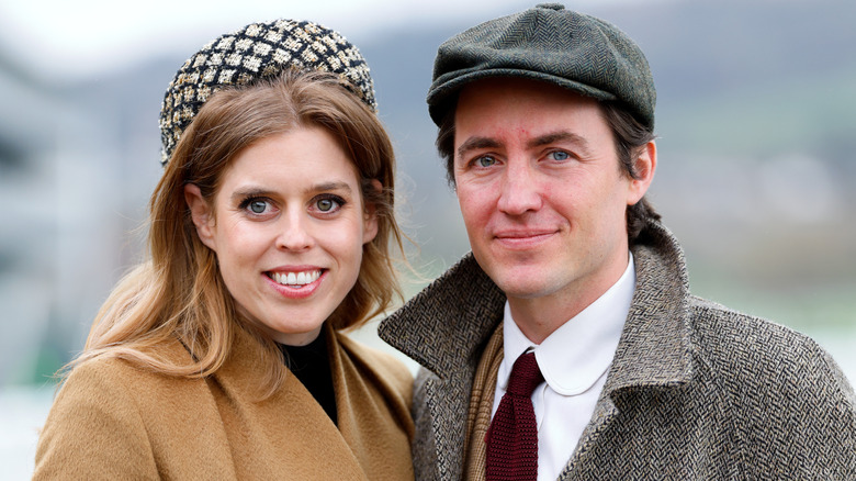 Princess Beatrice and Edoardo Mapelli Mozzi smiling