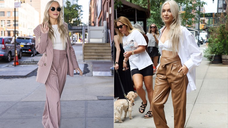 Alex Cooper wearing muted fashion