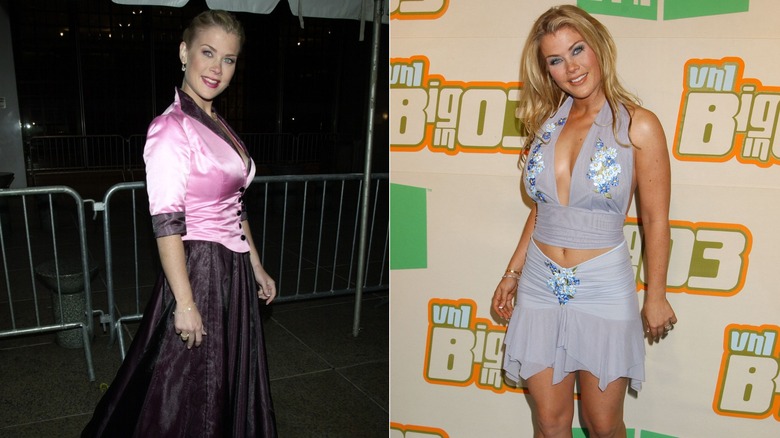 Alison Sweeney in 2000 and 2003.