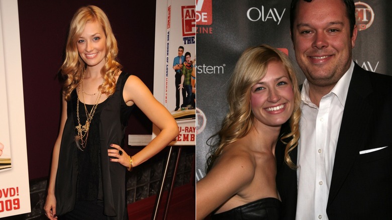 Beth Behrs wearing black dresses in 2009