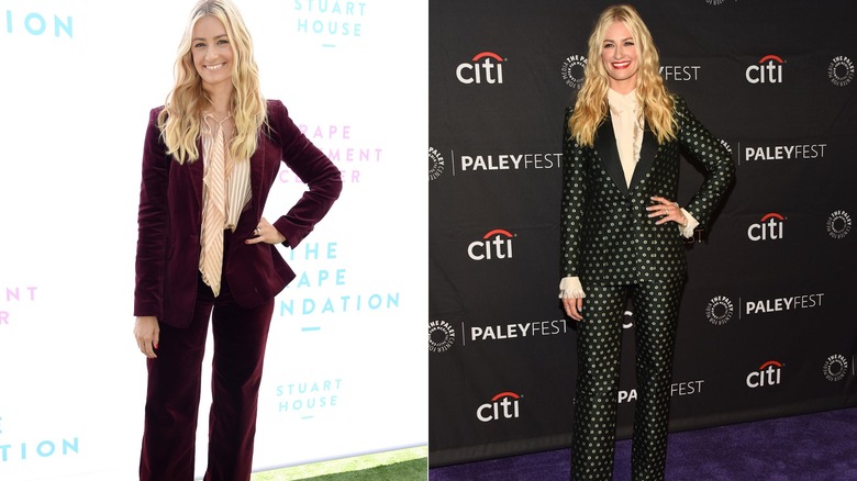 Beth Behrs wearing chic pantsuits in 2018
