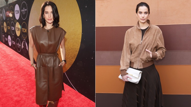 Ella Bleu Travolta in chic brown tones in 2025