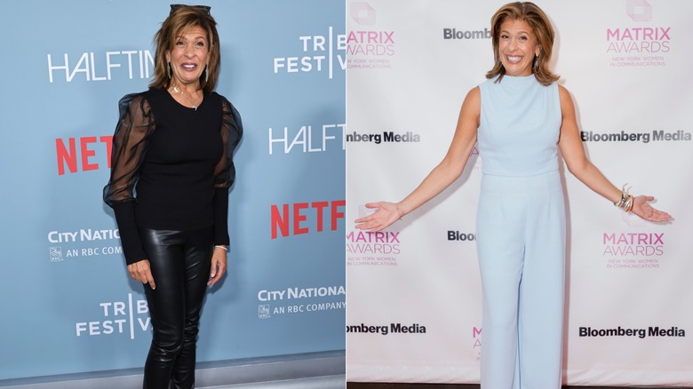 Hoda Kotb in 2021 and 2022 on red carpets.