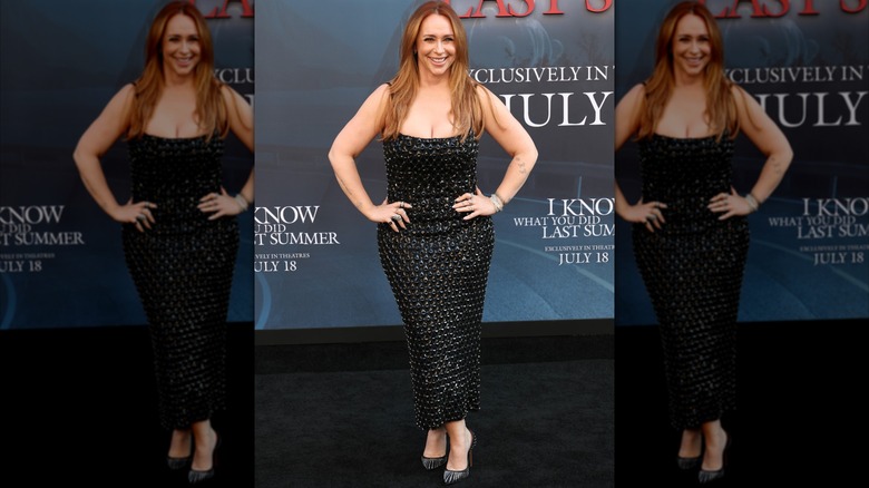 Jennifer Love Hewitt in 2025 wearing a metallic dress.