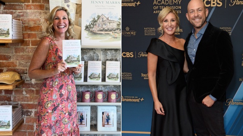 Jenny Marrs holds her book and at the Daytime Emmys with Dave