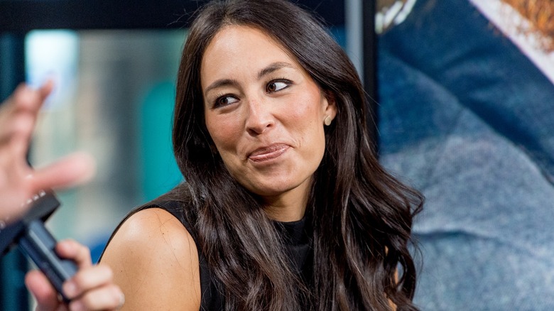 Joanna Gaines sitting during an interview