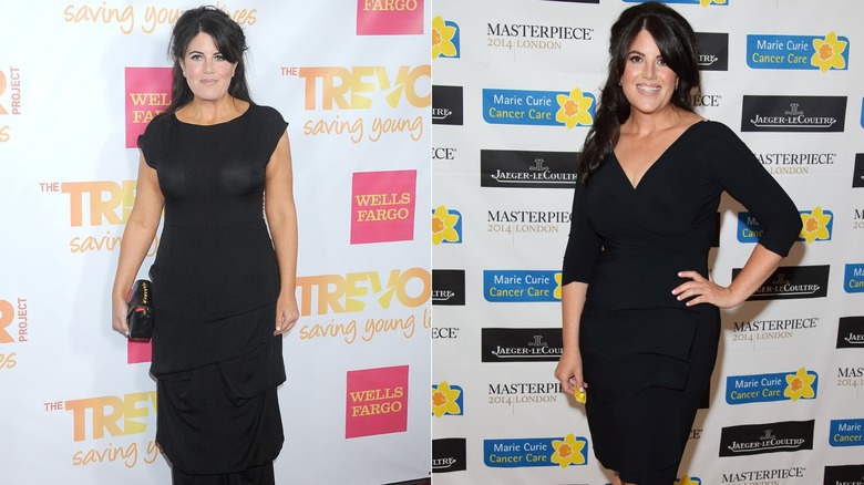 Monica Lewinsky in 2014 wearing black dresses