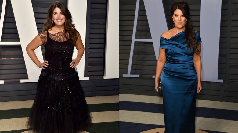 Monica Lewinsky in 2017 and 2018 in elegant gowns.