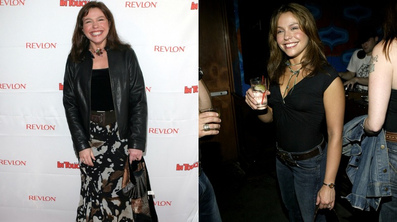Rachael Ray wearing black in 2003 and 2004.