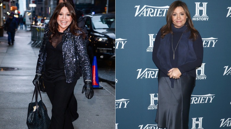 Rachael Ray wearing dark outfits 2017 and 2018.