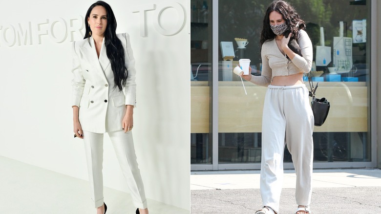 Rumer Willis in white outfit