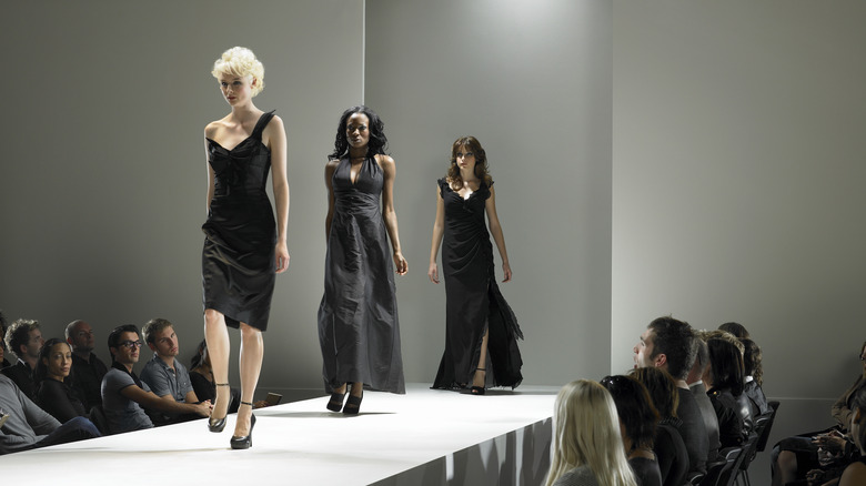 models on the runway