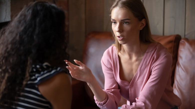 Women having conversation