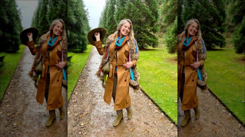 Brown trenchcoat and scarf