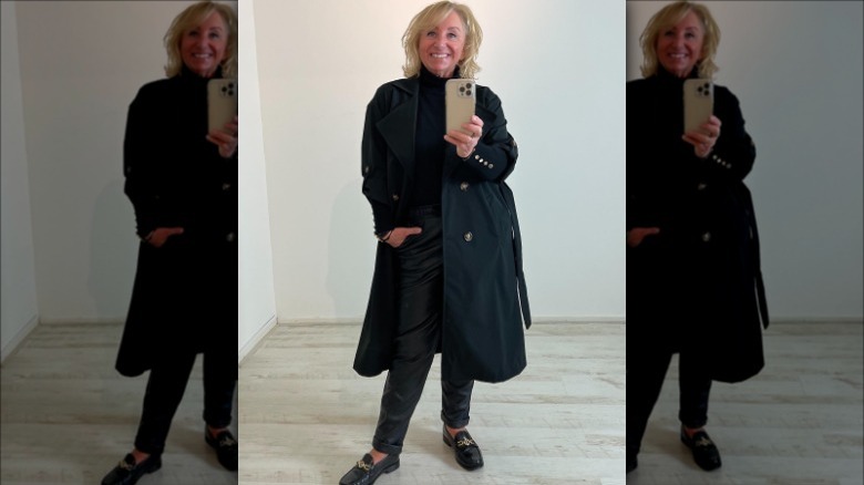 Black trenchcoat and outfit