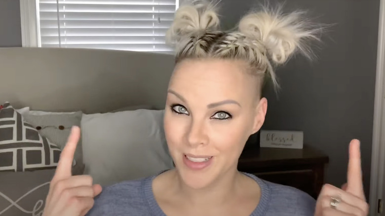 french braids and space buns