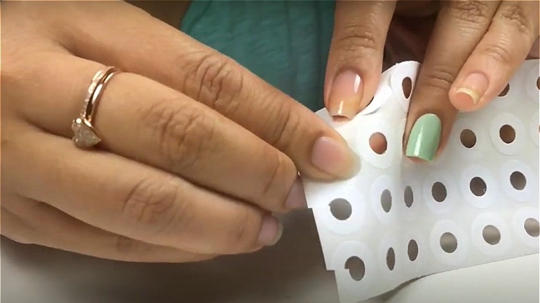 Reinforcement labels used for manicure