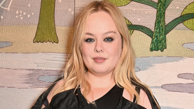 Nicola Coughlan on the red carpet in her black windbreaker outfit