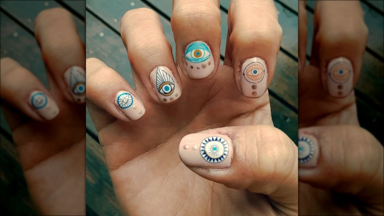 evil eye nail decals