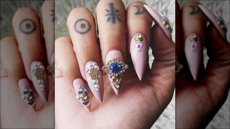 rhinestones and evil eyes