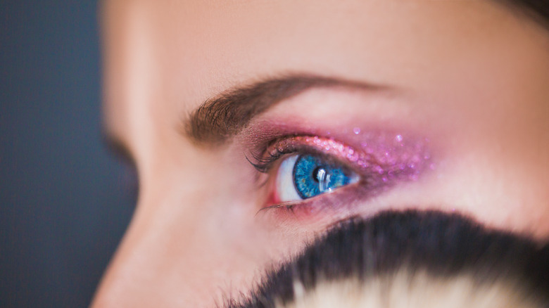 Girl with colorful eyeshadow look