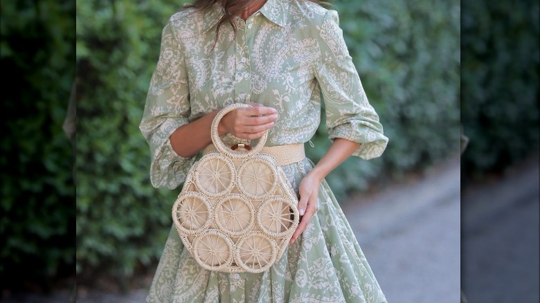 Close up of macramé 