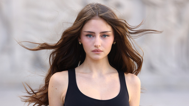 Leni Klum attends the Elie Saab Womenswear spring/summer fashion show during Paris Fashion Week 2026