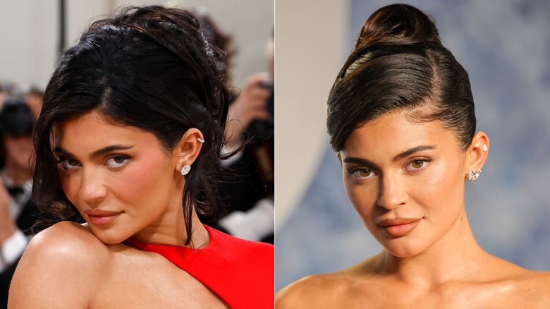 Kylie Jenner with '90s hair updos