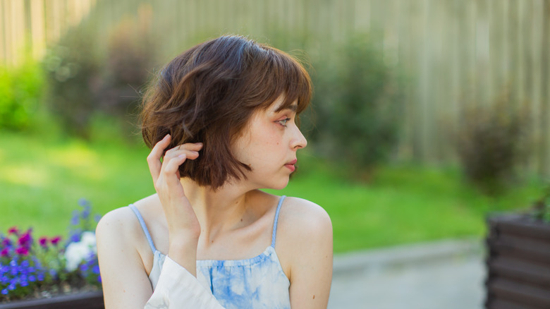 woman with short bob