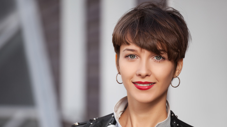 woman with pixie cut
