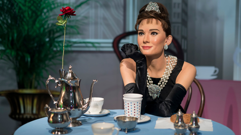 Wax sculpture of Audrey Hepburn, "Breakfast at Tiffany's"