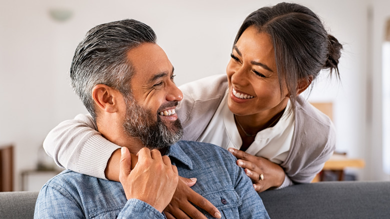 happy couple smiling