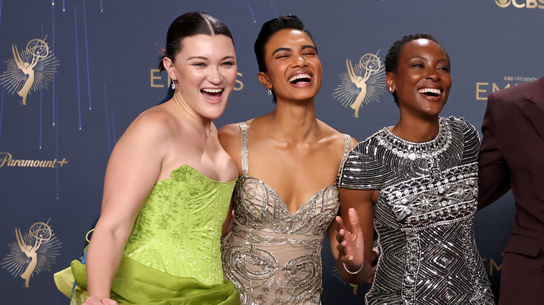 Actors from "The Pitt" on the red carpet at The Emmys