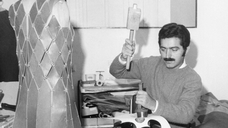 Paco Rabanne creating designs.