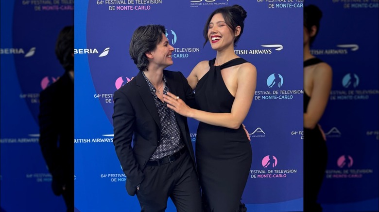 Hanako Greensmith and girlfriend Lex Boydston walk down the red carpet together