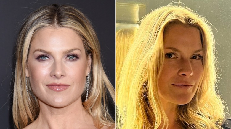 L: Ali Larter arrives to The Art of Elysium 13th Annual Black Tie Artistic Experience "HEAVEN" on January 4, 2020 ; R: Ali Larter poses for a photo in an elevator in Paris