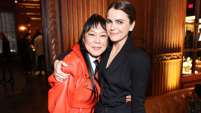 Ali Ahn and Kerri Russell hugging