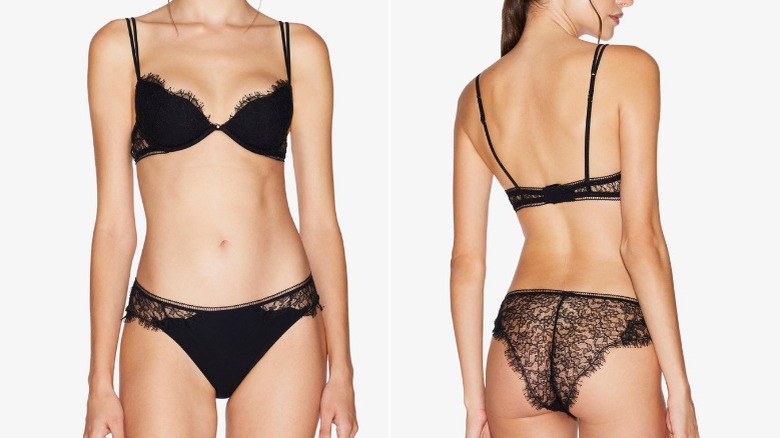 black lace underwear