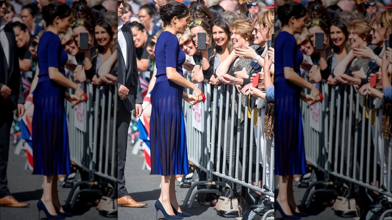 Meghan Markle in a see-through skirt
