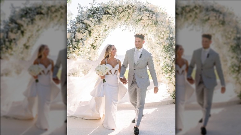 Brittany and Patrick Mahomes on their wedding day