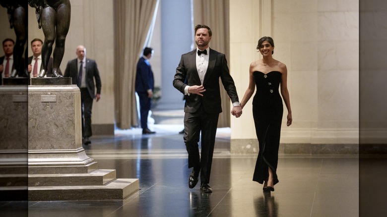 Usha Vance and JD Vance at the vice president's dinner