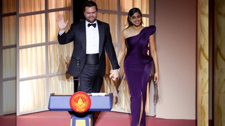 Usha Vance and JD Vance at the pre-inauguration candlelight dinner